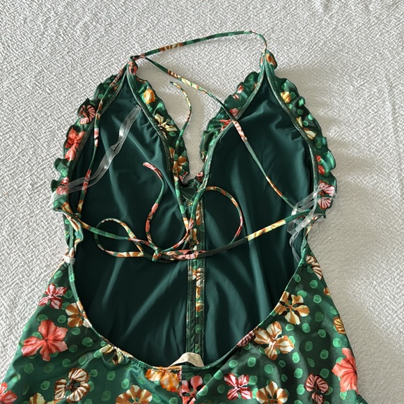 ULLA JOHNSON Giordana Maillot One-Piece Swimsuit, Veridian, Size X-Large, $350 - Picture 13 of 17